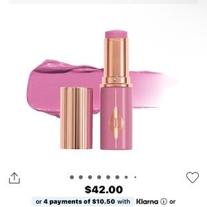 Brand New Charlotte Tilbury Unreal Lip+Cheek Glow Blush Stick- dreamy lilac